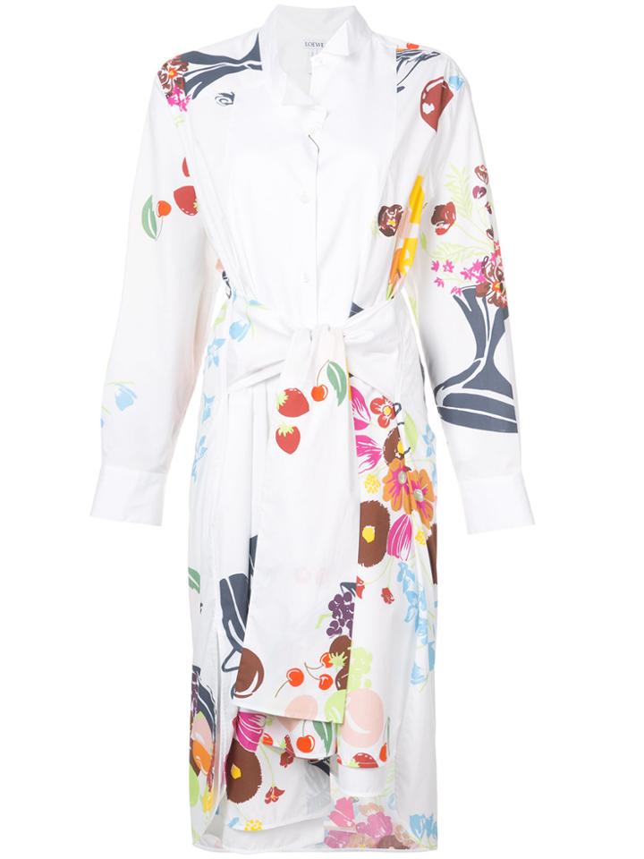 Loewe Asymmetric Shirt Dress - White