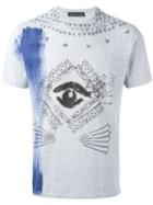 Etro Eye Print T-shirt, Men's, Size: Small, Grey, Cotton