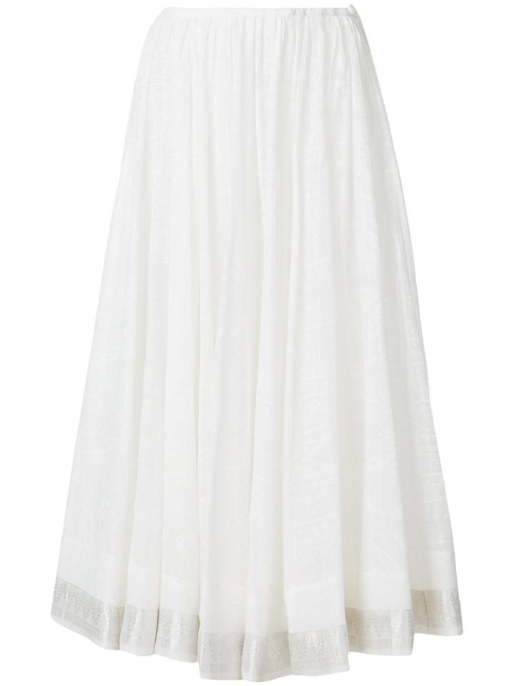 Etro Patterned Long Skirt - White