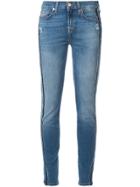 7 For All Mankind Stripe Detail Jeans - Blue