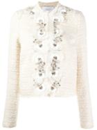 Giambattista Valli Embellished Tweed Jacket - Neutrals