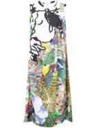 Comme Des Garçons Cartoon Cityscape Printed Dress - Multicolour