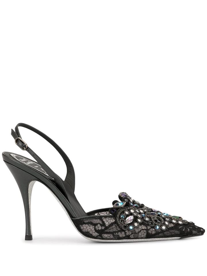 René Caovilla Veneziana Pumps - Black