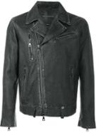 John Varvatos Asymmetric Zip Up Biker Jacket
