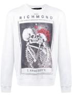 John Richmond - Skull Print Sweater - Men - Cotton/spandex/elastane - L, White, Cotton/spandex/elastane