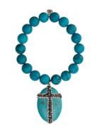Lord And Lord Designs Cross Embellished Pendant Bracelet - Blue