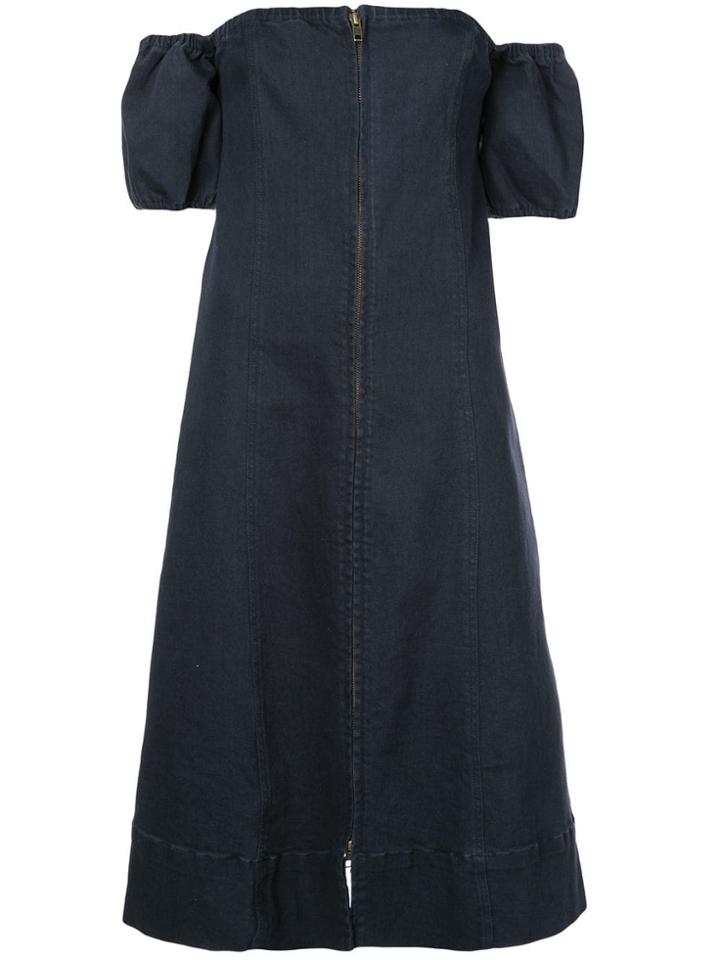 Apiece Apart 'no-shoulder' Midi Dress - Blue