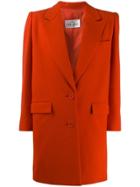 Valentino Pre-owned 1980's Structured Elongated Blazer - Orange
