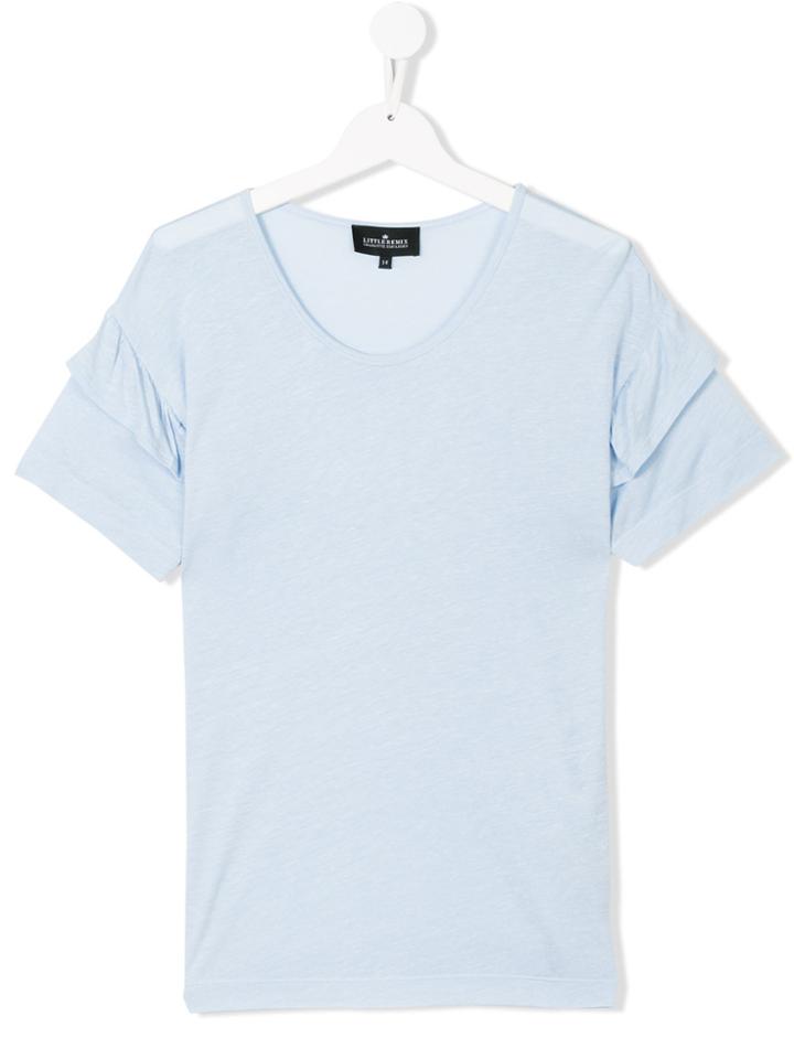 Little Remix Teen Ruffle-sleeve T-shirt - Blue