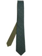 Canali Floral Embroidered Tie - Green