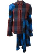 Mm6 Maison Margiela Checked Assymetric Shirt