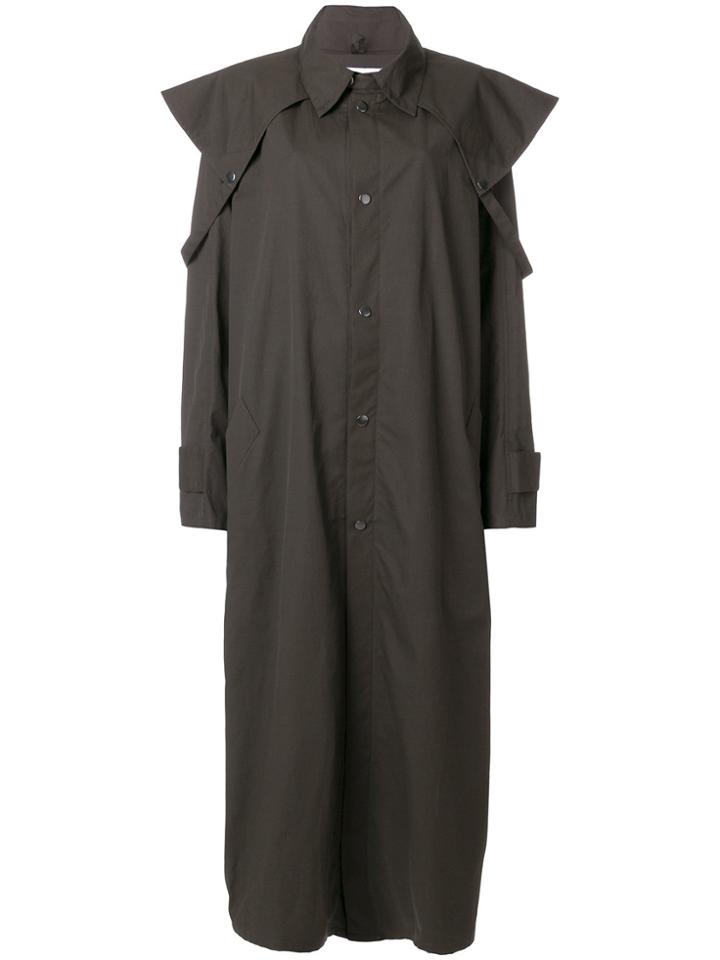 Walk Of Shame Long Cape Trench - Brown
