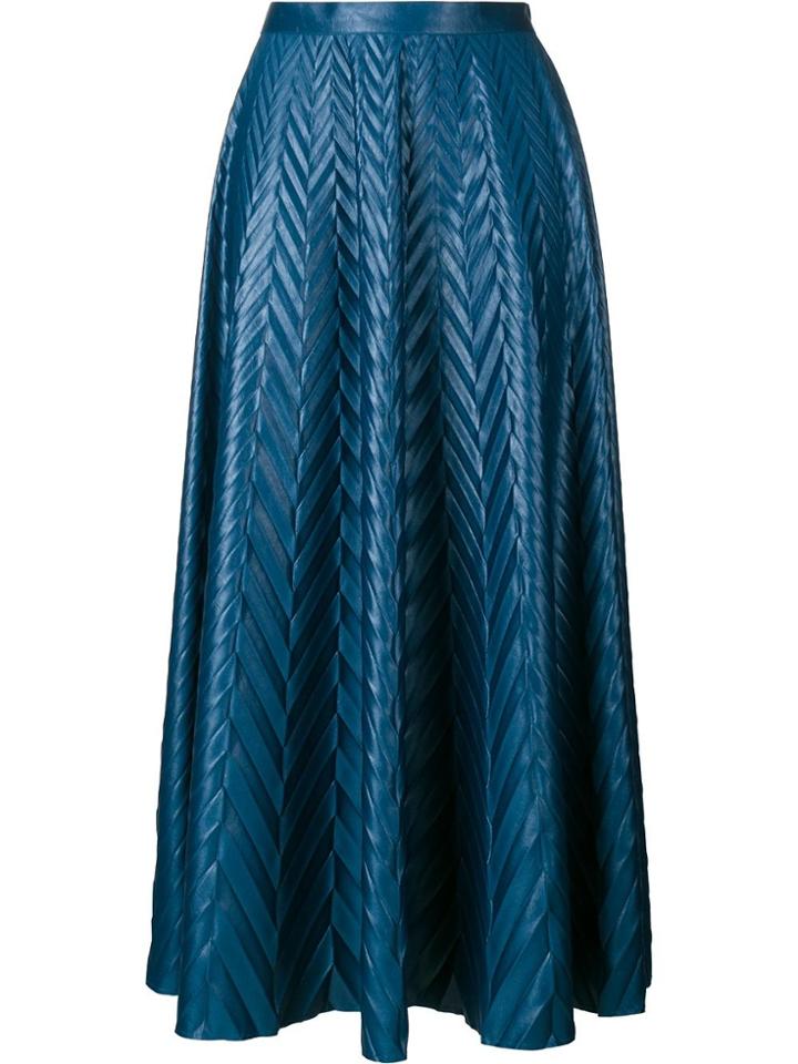 Golden Goose Deluxe Brand Chevron Print Long Skirt - Blue