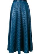 Golden Goose Deluxe Brand Chevron Print Long Skirt - Blue