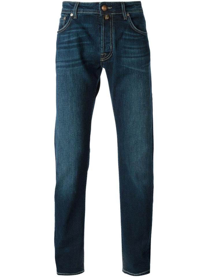 Jacob Cohen Stone Washed Regular Fit Jeans - Blue