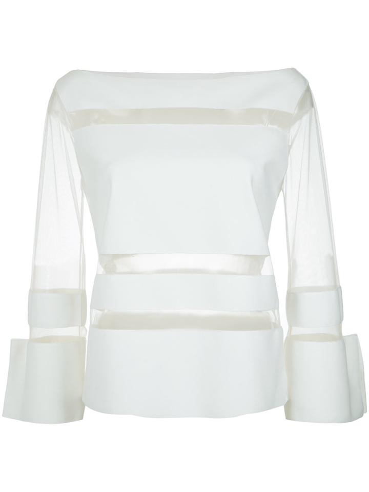 Gloria Coelho Sheer Panels Top - White