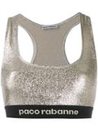Paco Rabanne Glitter Detail Tank Top - Gold
