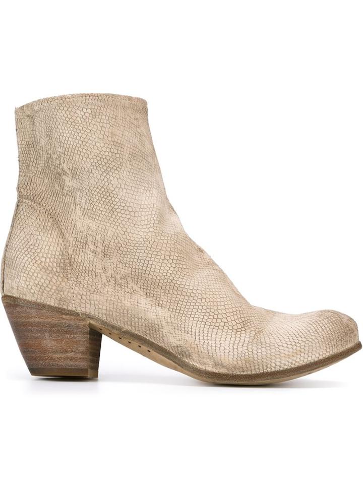 Officine Creative Chabrol Boots, Women's, Size: 35, Grey, Calf Leather/leather