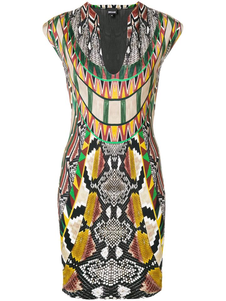 Just Cavalli Snake Print Dress - Multicolour