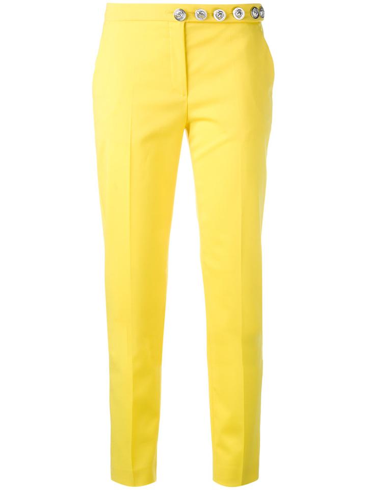 Versus Slim-fit Trousers, Women's, Size: 42, Yellow/orange, Polyamide/spandex/elastane/viscose/wool