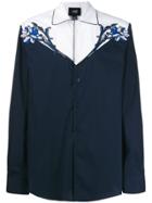 Cavalli Class Appliqué Detail Shirt - Blue