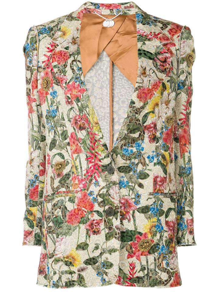 Maurizio Miri Mila Fantasia Blazer - Neutrals