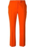 Akris Cropped Trousers, Women's, Size: 40, Yellow/orange, Viscose/cotton/polyamide/spandex/elastane