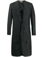 Comme Des Garçons Homme Plus Long Single-breasted Coat - Black