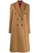Ps Paul Smith Double Breasted Coat - Brown