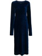 Mm6 Maison Margiela Fitted Silhouette Midi Dress - Blue