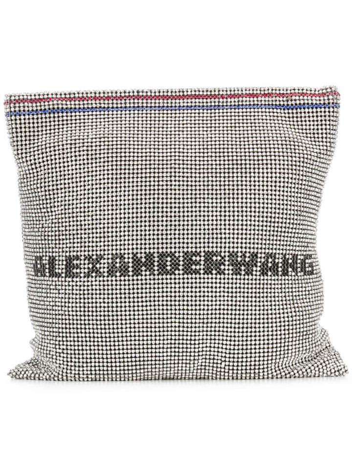 Alexander Wang Crystal Embellished Pouch - Metallic
