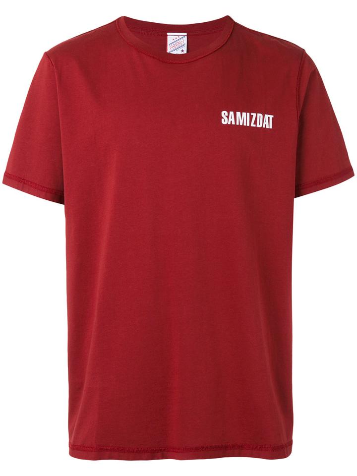 Yang Li Logo Print T-shirt, Men's, Size: Small, Red, Cotton