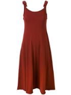 Twin-set - Bow Strap Dress - Women - Polyester/viscose - L, Red, Polyester/viscose