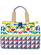 Dolce & Gabbana Mambo Print Shopper Tote, Women's, Polyester/leather