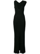 Jacquemus Plunge Long Dress - Black