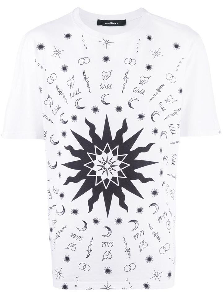 John Richmond - Wild Print T-shirt - Men - Cotton - M, White, Cotton