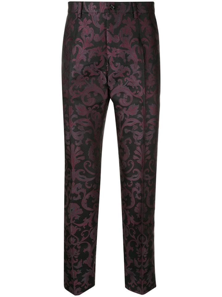 Dolce & Gabbana Tailored Jacquard Trousers - Black
