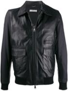 Daniele Alessandrini Zipped Leather Jacket - Black