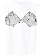 Maison Margiela Lace-panelled T-shirt - White