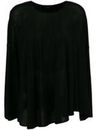 Giambattista Valli Asymmetric Gathered Blouse - Black