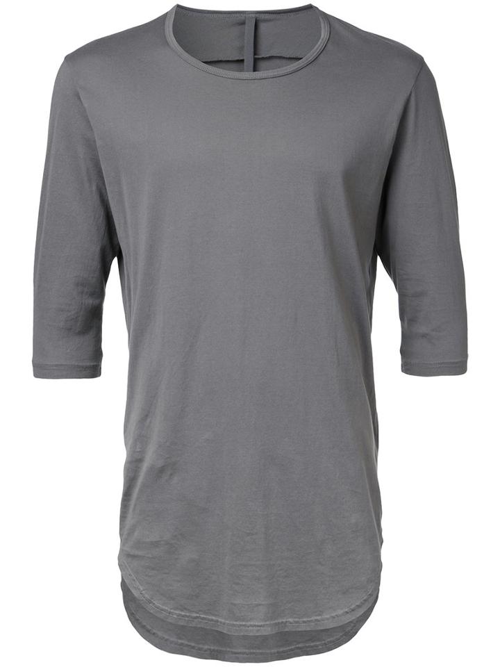 Kazuyuki Kumagai - Three-quarter Sleeve T-shirt - Men - Cotton - 5, Grey, Cotton