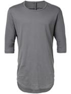 Kazuyuki Kumagai - Three-quarter Sleeve T-shirt - Men - Cotton - 5, Grey, Cotton