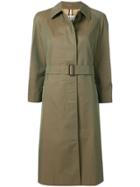 Burberry Pre-owned Belted Trench Coat - Green