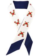 Gucci - Heart Guns Print Neck Bow - Women - Silk - One Size, White, Silk