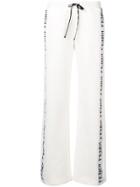 Fendi Logo Side Stripe Track Pants - White