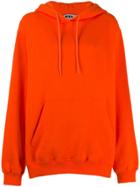 Msgm Logo Print Hoodie - Orange