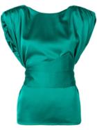 Nineminutes Cropped Sleeve Blouse - Green