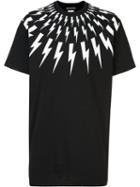Neil Barrett Patterned T-shirt, Men's, Size: Small, Black, Cotton