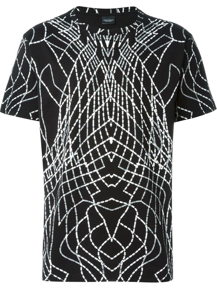 Marcelo Burlon County Of Milan 'tarija' T-shirt, Men's, Size: Large, Black, Cotton