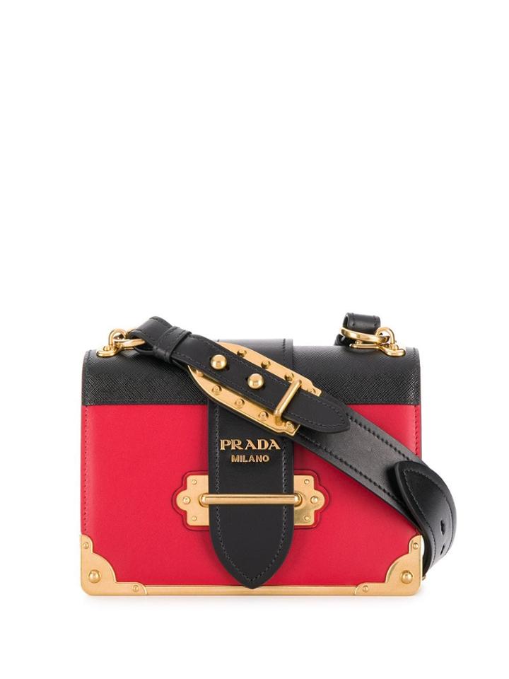 Prada Cahier Shoulder Bags - Black